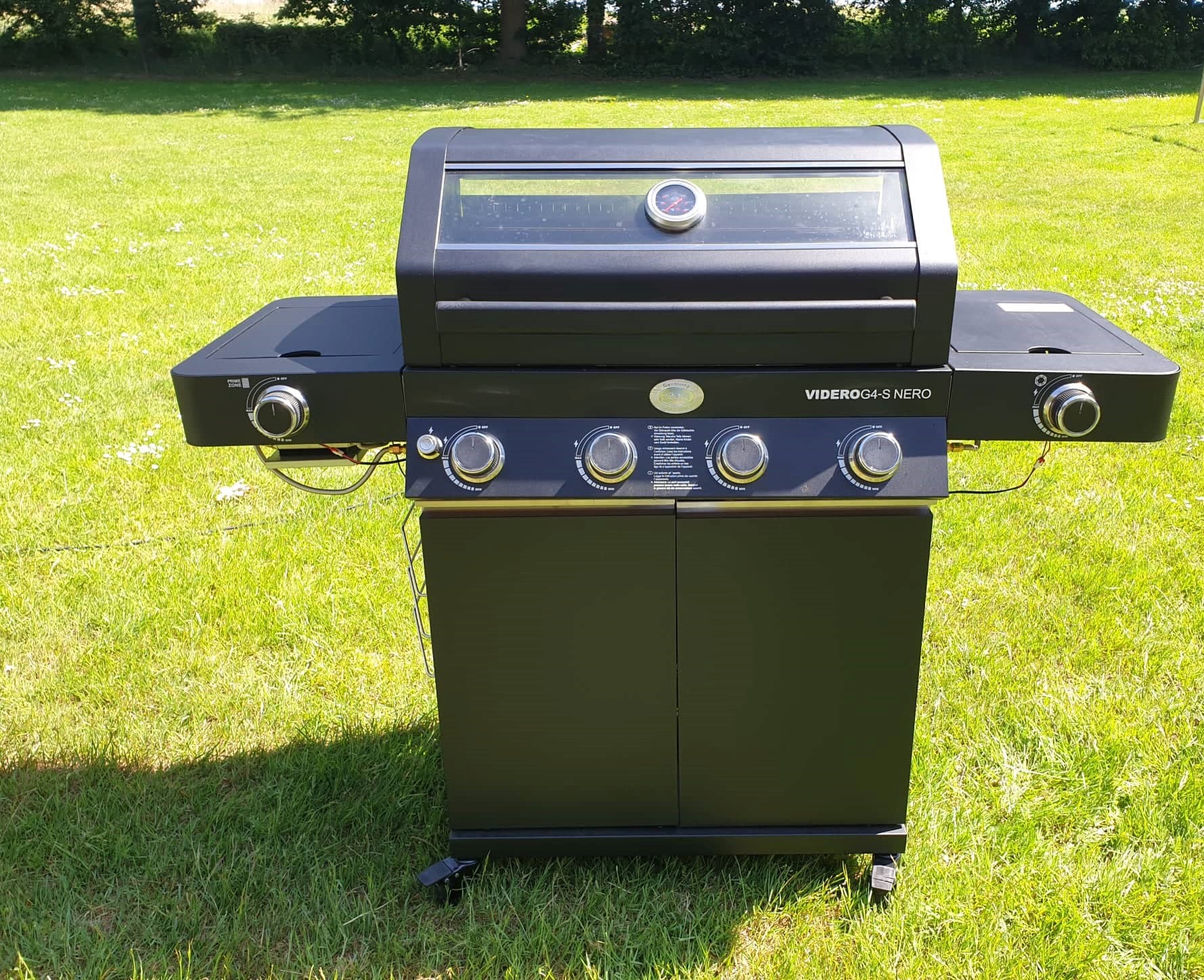 RÖSLE Unité de barbecue à gaz VIDERO G3-S noir, 30 mbar, gril avec